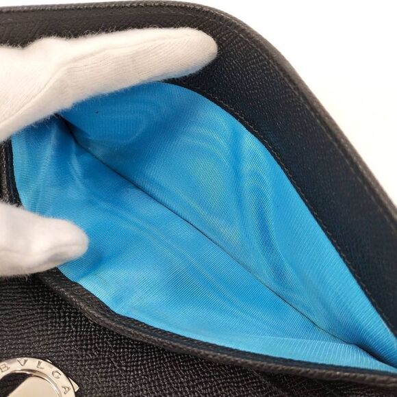 Bvlgari Bifold Long Wallet Leather Black - Picture 10 of 10